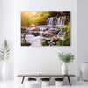 Quadro-su-tela,-Cascata-alla-natura-del-tramonto