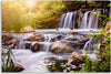 Quadro-su-tela,-Cascata-alla-natura-del-tramonto