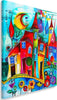 Quadro-su-tela,-Case-colorate