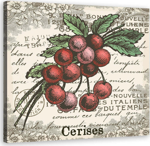 Quadro-su-tela,-Cherry-vintage