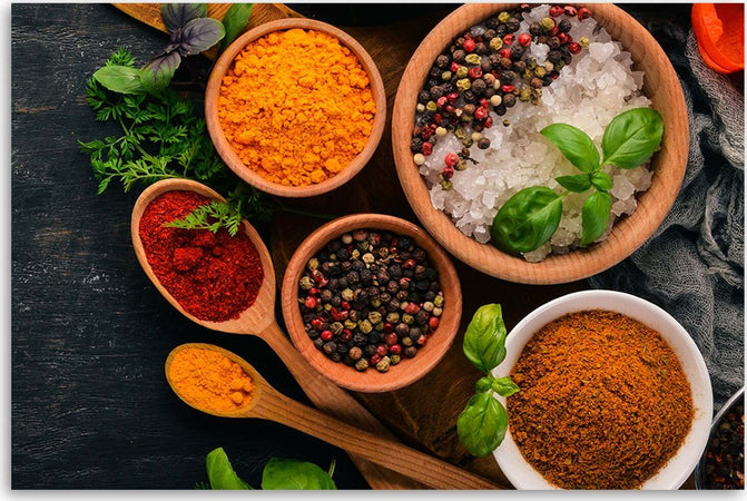 Quadro-su-tela,-Cibo-da-cucina-delle-spezie-aromatiche