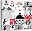 Quadro-su-tela,-Collage-di-graffiti-art-di-strada-banksy