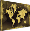 Quadro-su-tela,-Continenti-d'oro-vintage