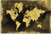 Quadro-su-tela,-Continenti-d'oro-vintage