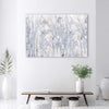 Quadro-su-tela,-Contorni-blu-di-fiori