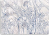 Quadro-su-tela,-Contorni-blu-di-fiori