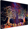 Quadro-su-tela,-Coppia-di-alberi-baciano-l'astrazione