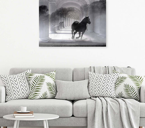Quadro-su-tela,-Correndo-cavallo-3D