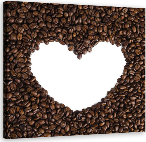 Quadro-su-tela,-Cuore-di-caffè