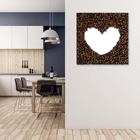 Quadro-su-tela,-Cuore-di-caffè