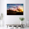 Quadro-su-tela,-Deer-al-tramonto
