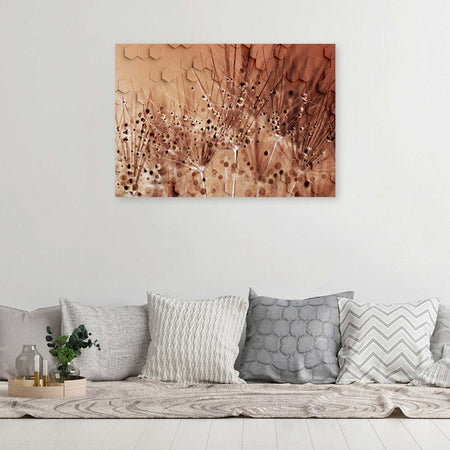Quadro-su-tela,-Dente-di-leone-in-gocce-di-rugiada