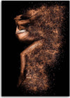Quadro-su-tela,-Donna-in-polvere-d'oro