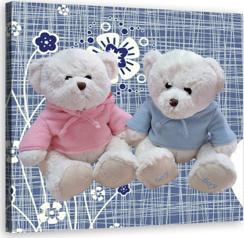 Quadro-su-tela,-Due-orsacchiotti