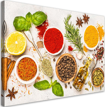 Quadro-su-tela,-Erbe-spezie-per-la-cucina