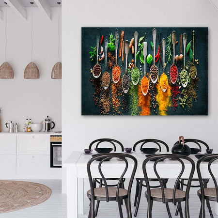 Quadro-su-tela,-Erbe-spezie-per-la-cucina