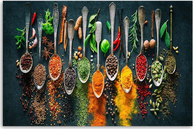 Quadro-su-tela,-Erbe-spezie-per-la-cucina