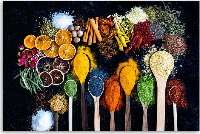 Quadro-su-tela,-Erbe-spezie-per-la-cucina