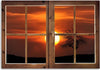 Quadro-su-tela,-Finestra-vista-tramonto