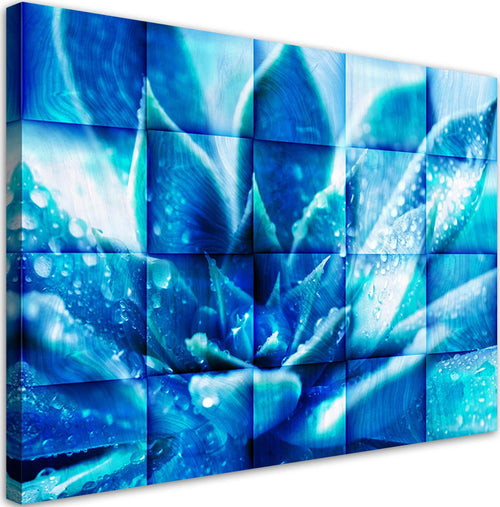 Quadro-su-tela,-Fiore-blu