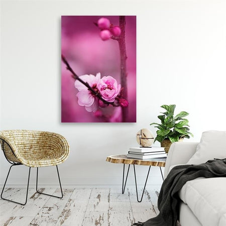 Quadro-su-tela,-Fiore-di-mela-rosa
