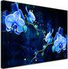 Quadro-su-tela,-Fiore-di-orchidea-blu