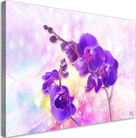 Quadro-su-tela,-Fiore-di-orchidea-viola