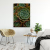 Quadro-su-tela,-Fiore-verde-succulento