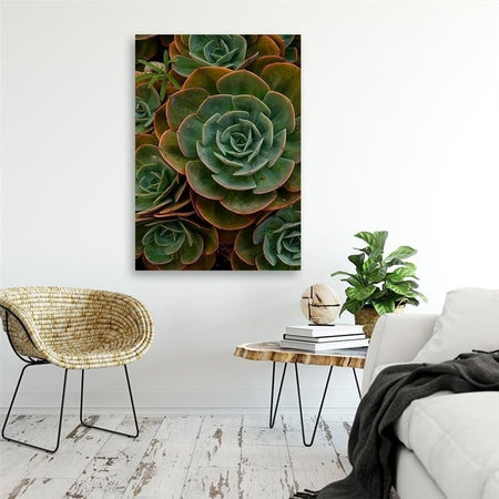 Quadro-su-tela,-Fiore-verde-succulento