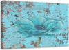 Quadro-su-tela,-Fiore-vintage-blu