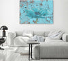 Quadro-su-tela,-Fiore-vintage-blu