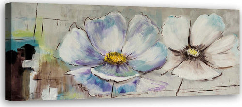 Quadro-su-tela,-Fiori-Acquerello-Panorama