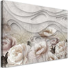 Quadro-su-tela,-Fiori-beige-in-fiore