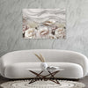 Quadro-su-tela,-Fiori-beige-in-fiore