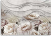 Quadro-su-tela,-Fiori-beige-in-fiore