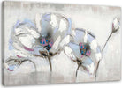 Quadro-su-tela,-Fiori-bianchi-come-dipinti
