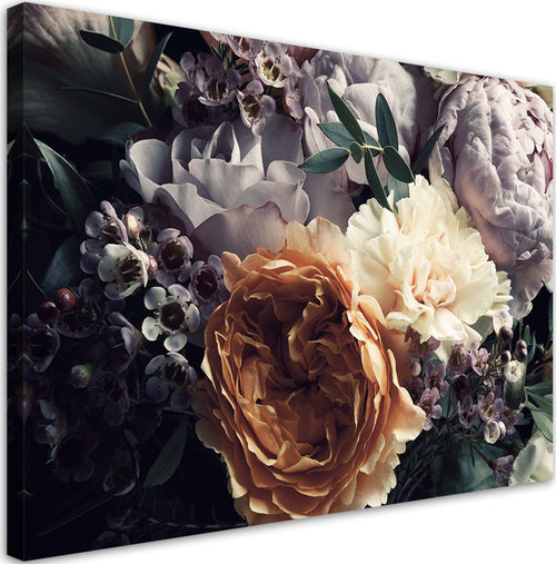 Quadro-su-tela,-Fiori-di-bouquet-peon-pastello