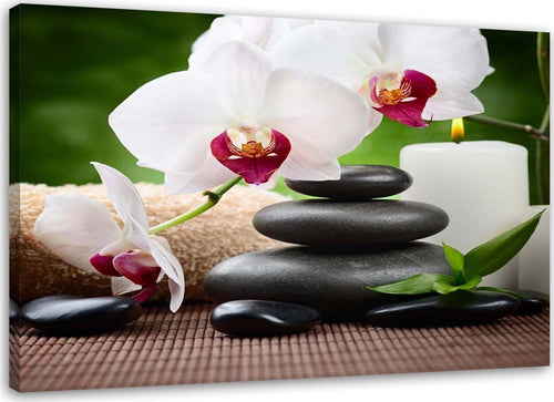 Quadro-su-tela,-Fiori-di-orchidea-zen