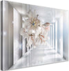 Quadro-su-tela,-Fiori-nel-corridoio-3D