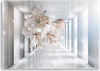 Quadro-su-tela,-Fiori-nel-corridoio-3D