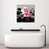 Quadro-su-tela,-Fiori-Pietre-Zen
