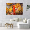 Quadro-su-tela,-Flaming-sullo-sfondo-dell'oro