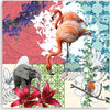 Quadro-su-tela,-Flamingo-Elephant-Bird-Collage
