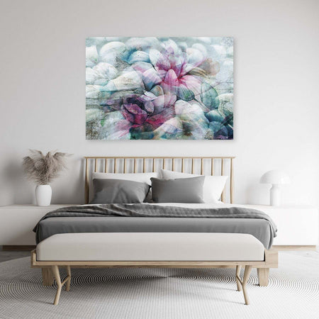 Quadro-su-tela,-Foglie-colorate-di-acquerello