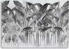 Quadro-su-tela,-Foglie-di-banana-grigia