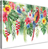 Quadro-su-tela,-Foglie-di-fiori-di-pappagalli-tropicali