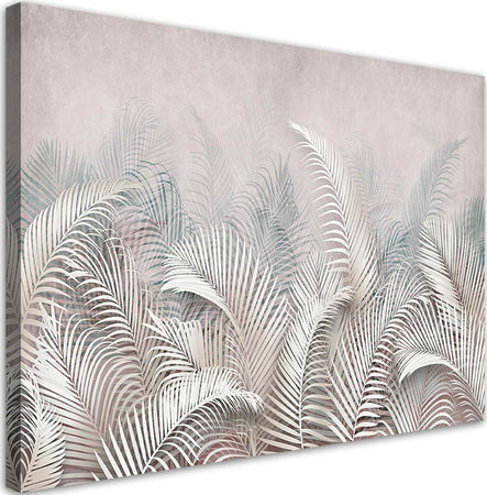 Quadro-su-tela,-Foglie-di-palma-3D