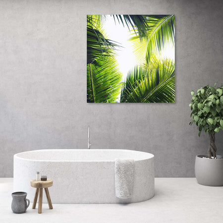 Quadro-su-tela,-foglie-di-palma