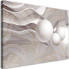 Quadro-su-tela,-Foglie-dorate-e-palline-3d