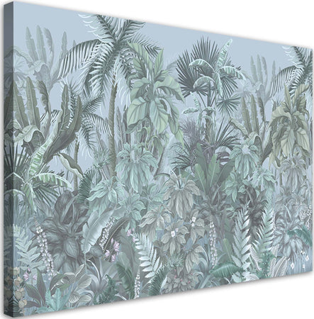 Quadro-su-tela,-Foglie-e-alberi-tropicali